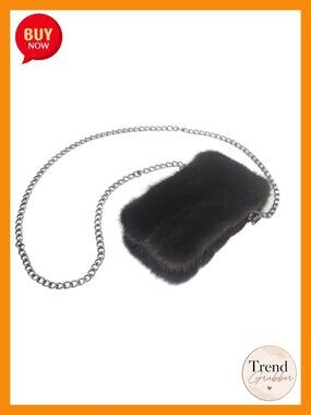 Genuine Mink Fur Elegance Handbag with Sheepskin Lining - Ethical Luxury